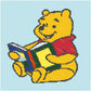 Winnie The Pooh Reading 120x120 PLAIN