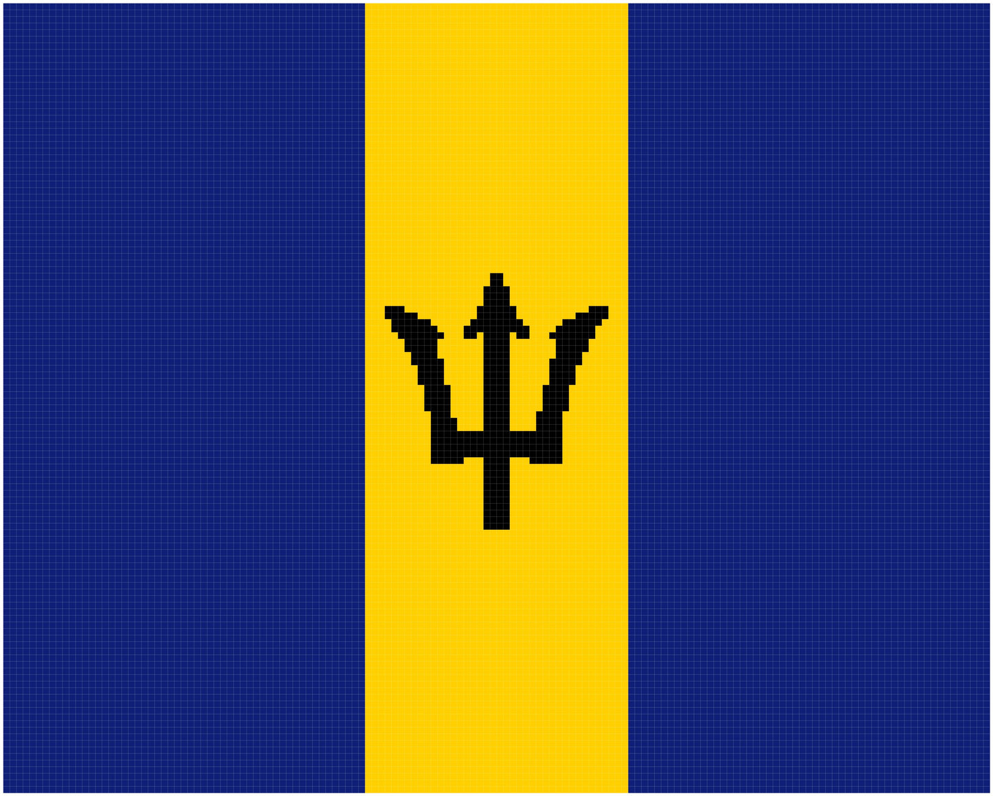 Barbados Flag Plain  200x150