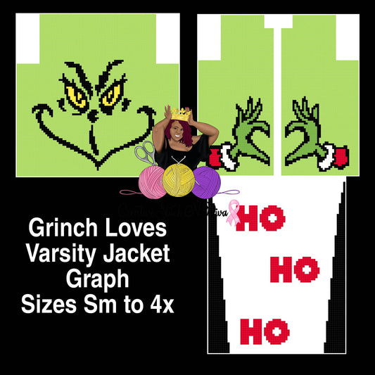 Grinch  Varsity Jacket Graph ONLY