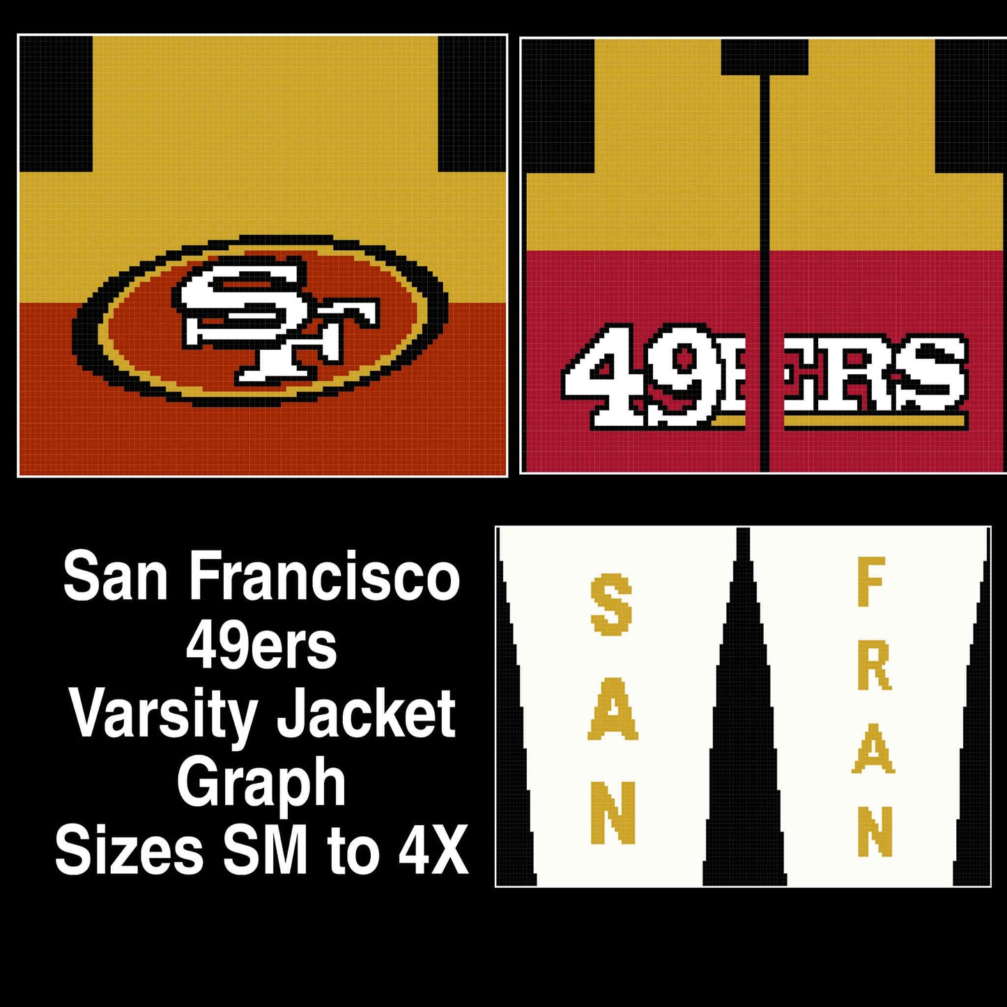 San Fran 49ers Varsity/Cardigan Graph