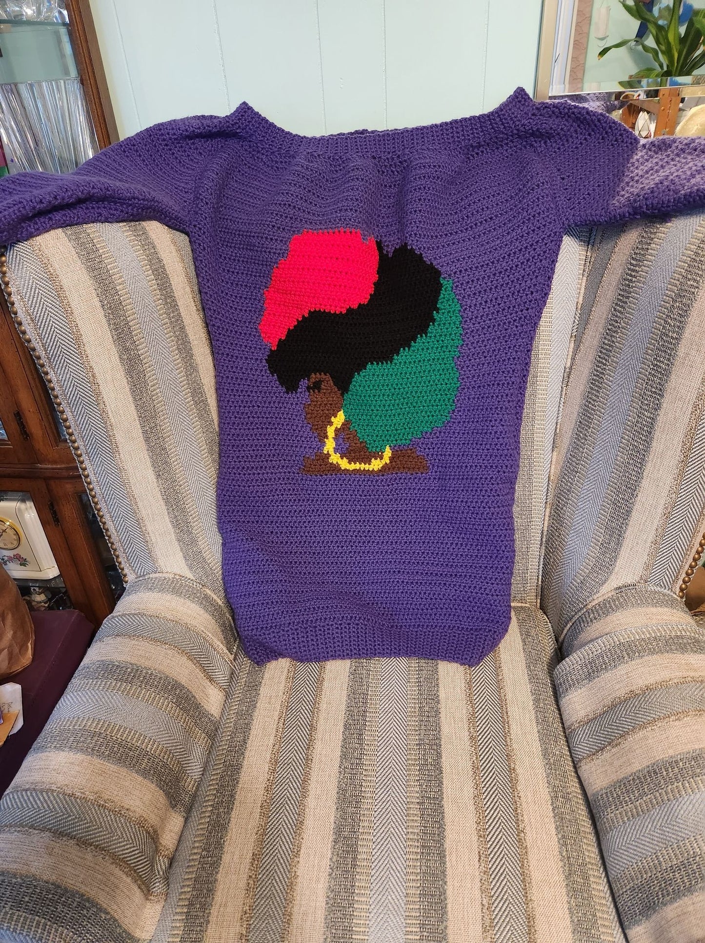Off The Shoulder Afro Lady Dress Crochet Pattern