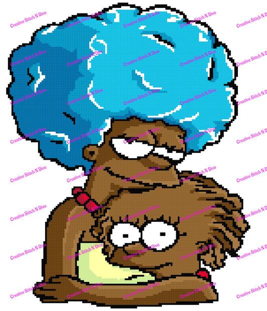 Afro Marge and Lisa 150x150