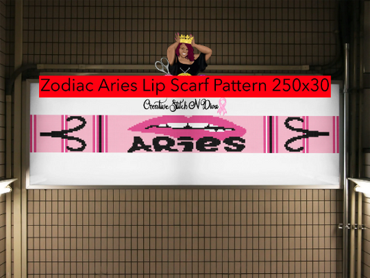 Aries Zodiac Lip Scarf Scarf 250x30