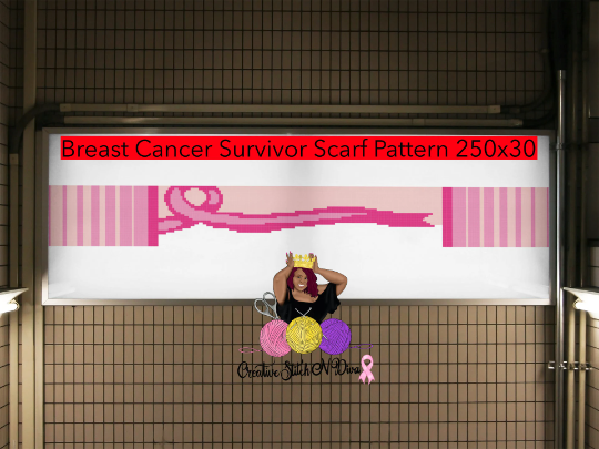 Breast Cancer Survivor Scarf 250x30