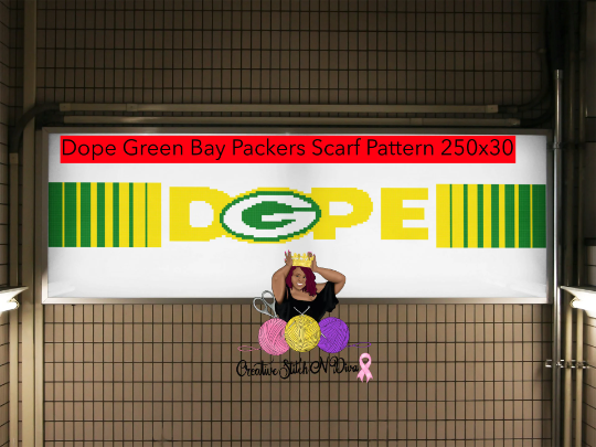 Dope Green Bay Packers Scarf 250x30