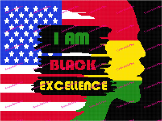 I Am Black Excellence150x200 PLAIN