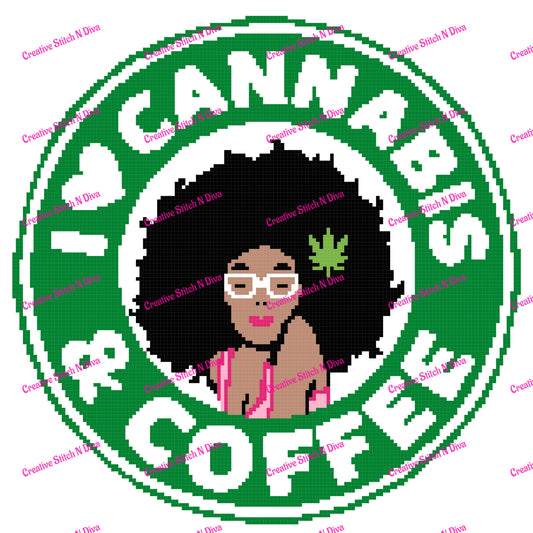 I love Cannabis and Coffee Black Girl 150x150 with name