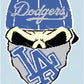 LA Dodgers Skull 150x200 with name