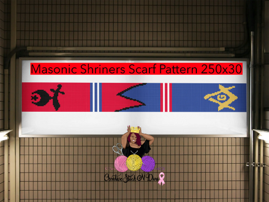 Masonic Shriner Scarf 250x30