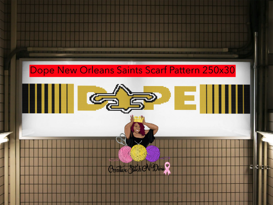 Dope New Orleans Saints Scarf 250x30