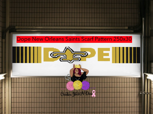 Dope New Orleans Saints Scarf 250x30