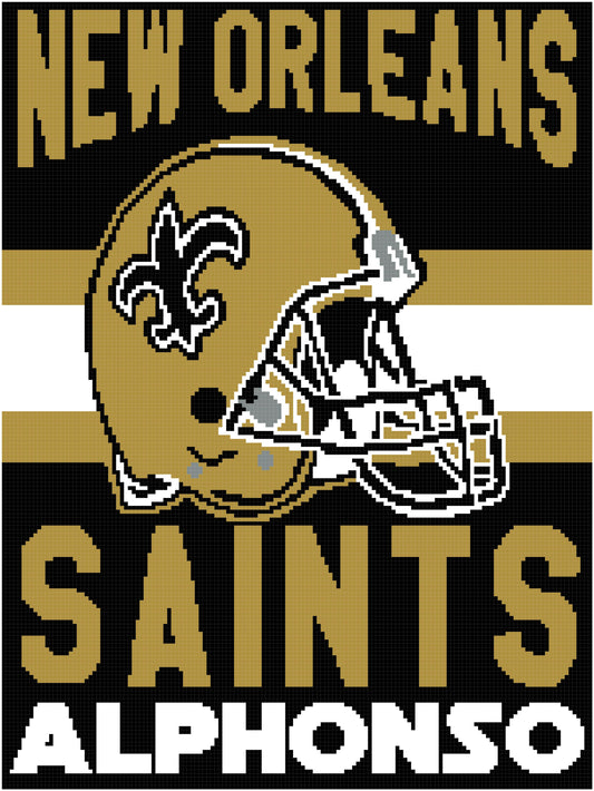 New Orleans Saints Helmet 150x200 with name