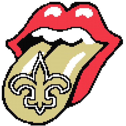 New Orleans Saints Tongue Pillow 100x100