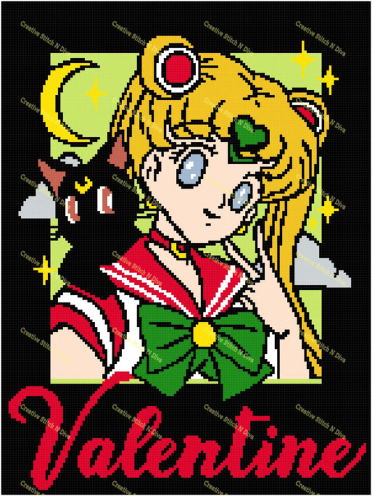 Sailor Moon with Name 150x200 Valentine