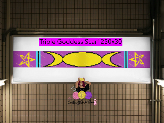 Triple Goddess Scarf 150x30