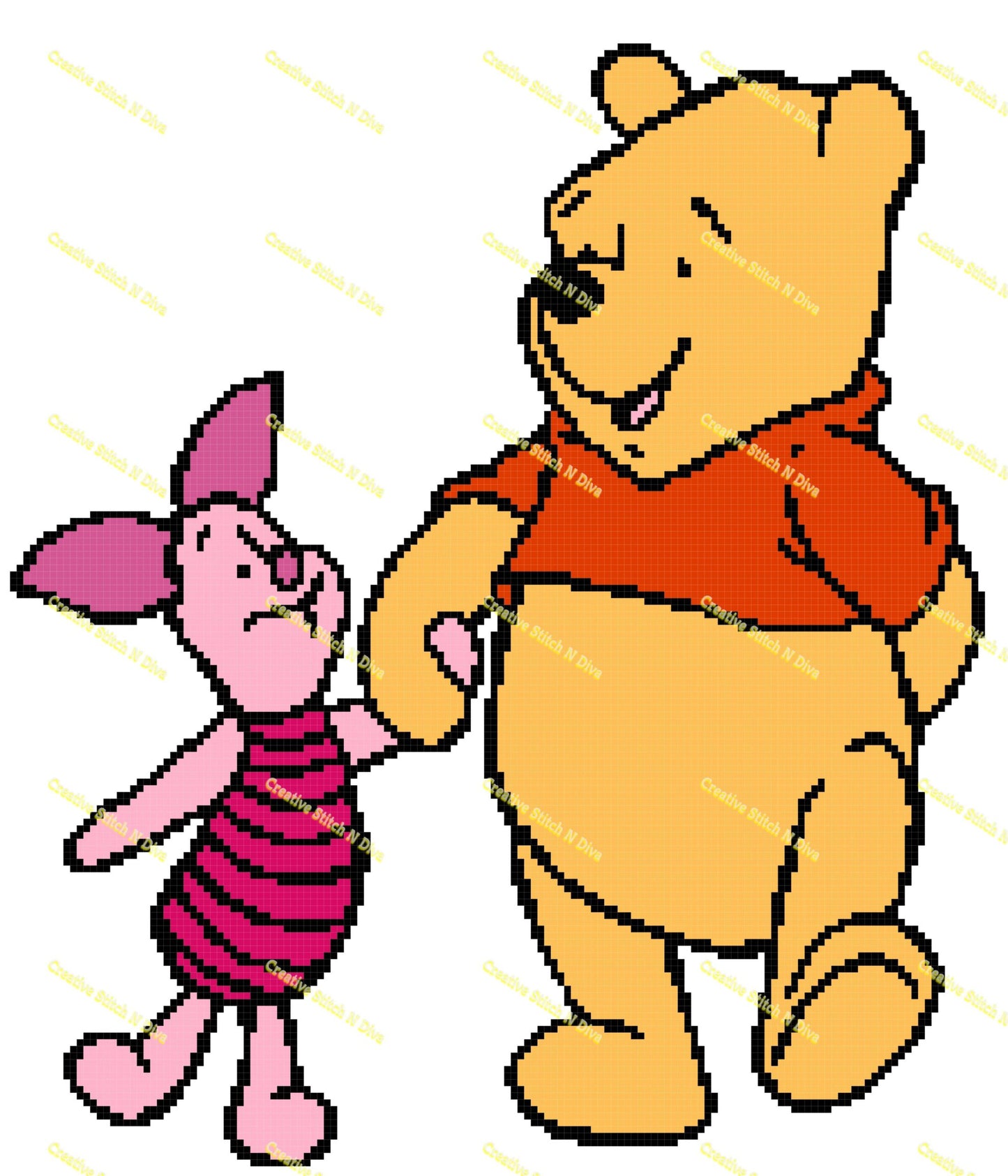 Winnie and Piglet Walking Plain 150x175