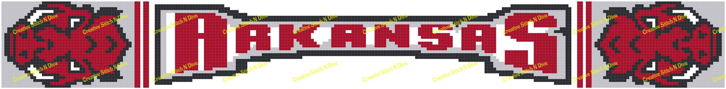 Arkansas Razorbacks Scarf 250x30