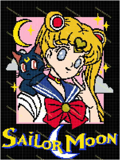 Sailor Moon with Name 150x200 PLAIN