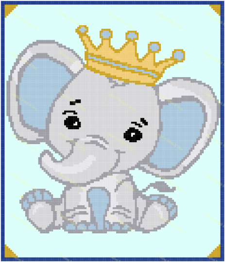 Prince Elephant 120x140 Plain with single page