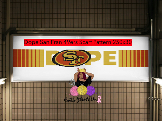 Dope San Fran 49ers Scarf 250x30